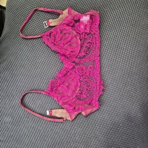 Bronx and Banco Vibrant Pink Lace Camisole